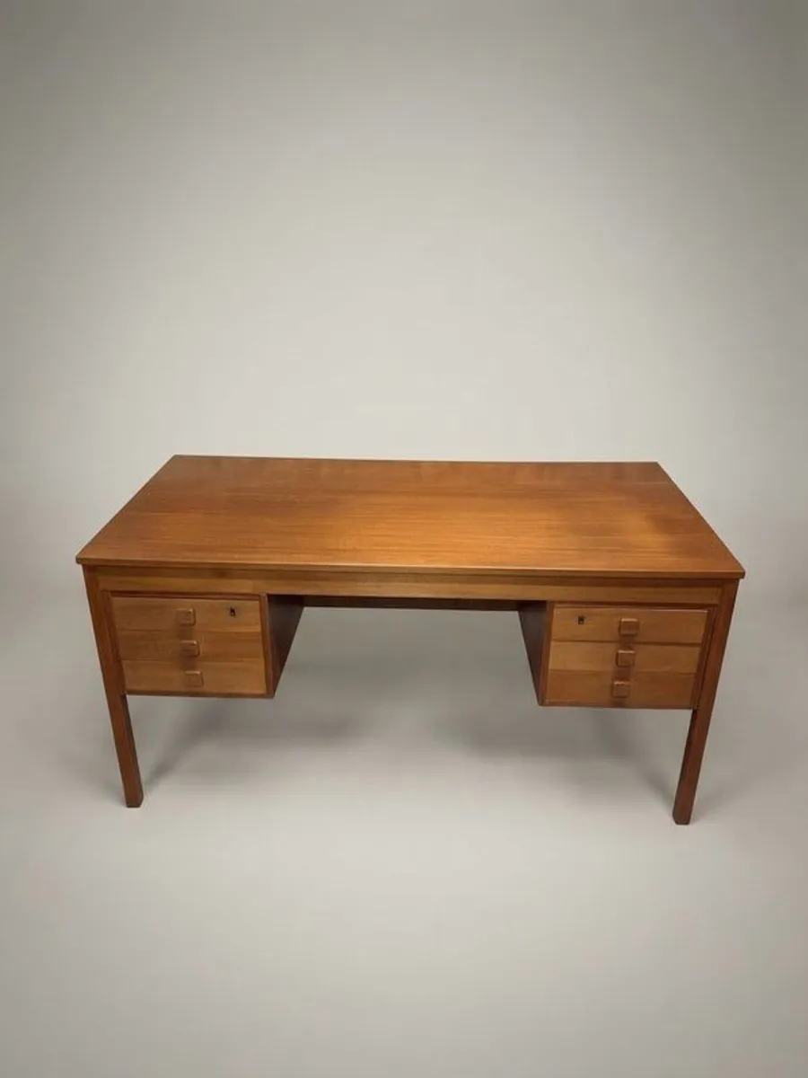Mid-Century Danish Modern Teak Desk by Domino Mobler - Image 2