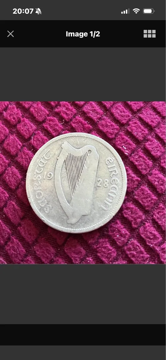 Very Rare 1928 Lath Coroin/ Half Crown - Image 1