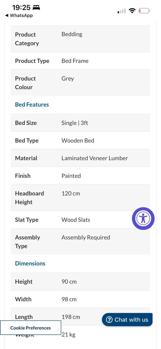 Single bed inc mattress - Image 4