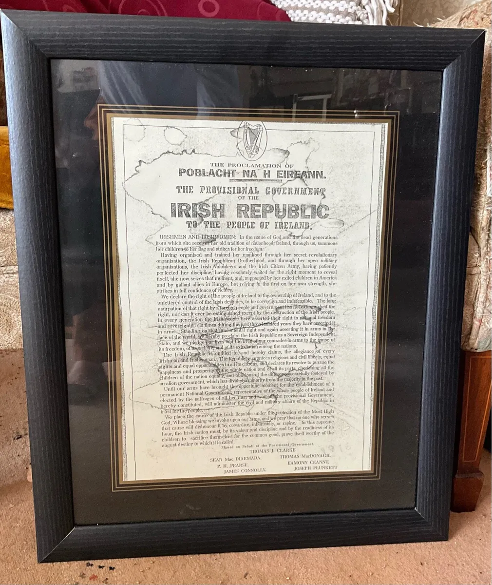 1916 Copy of Proclamation of the Irish Republic - Image 1