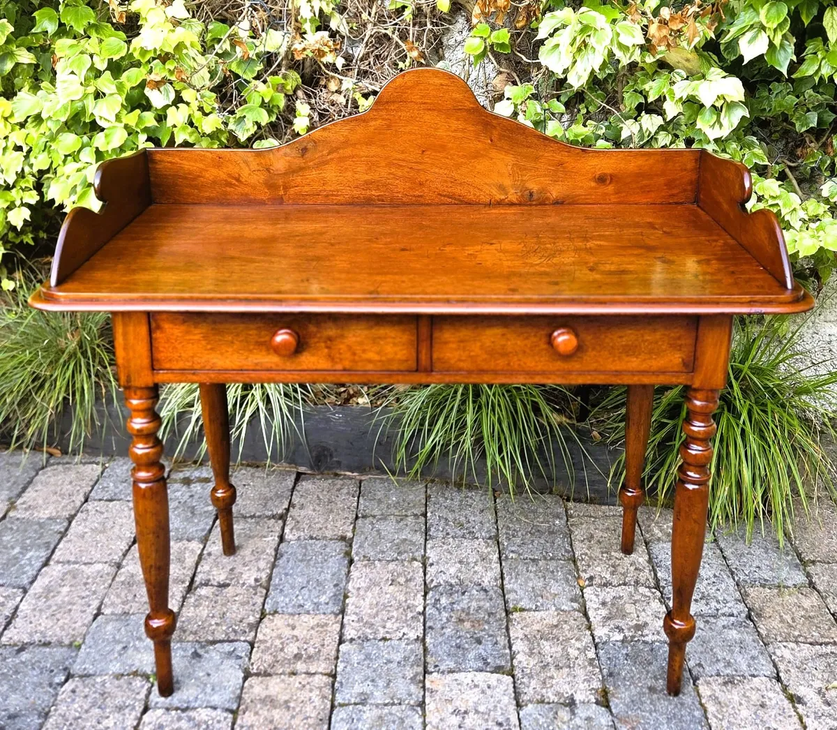 Victorian Gallery Back Side Table- Circa 1870 - Image 2