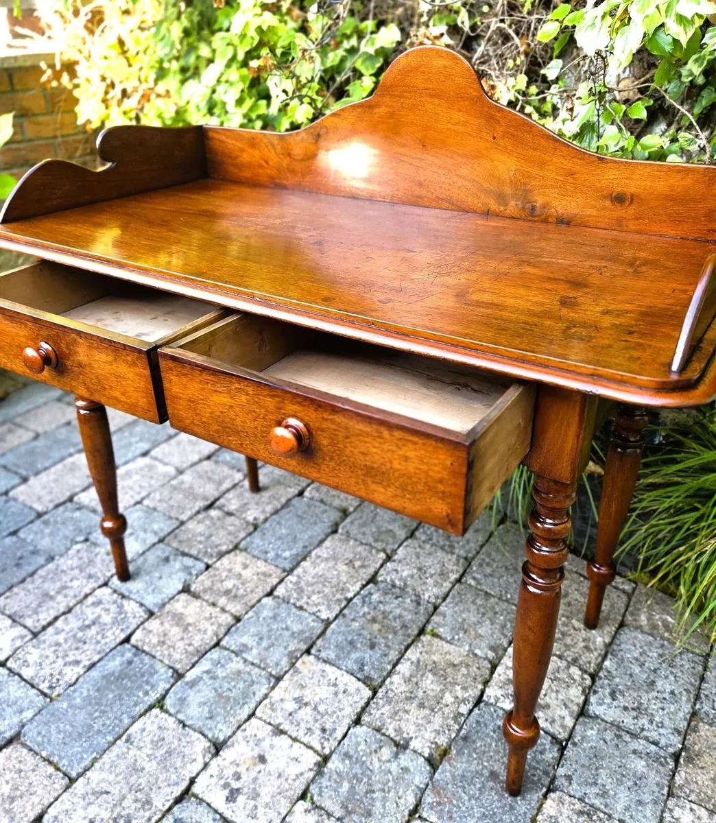 Victorian Gallery Back Side Table- Circa 1870 - Image 3