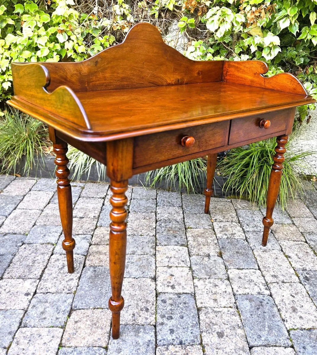 Victorian Gallery Back Side Table- Circa 1870 - Image 4