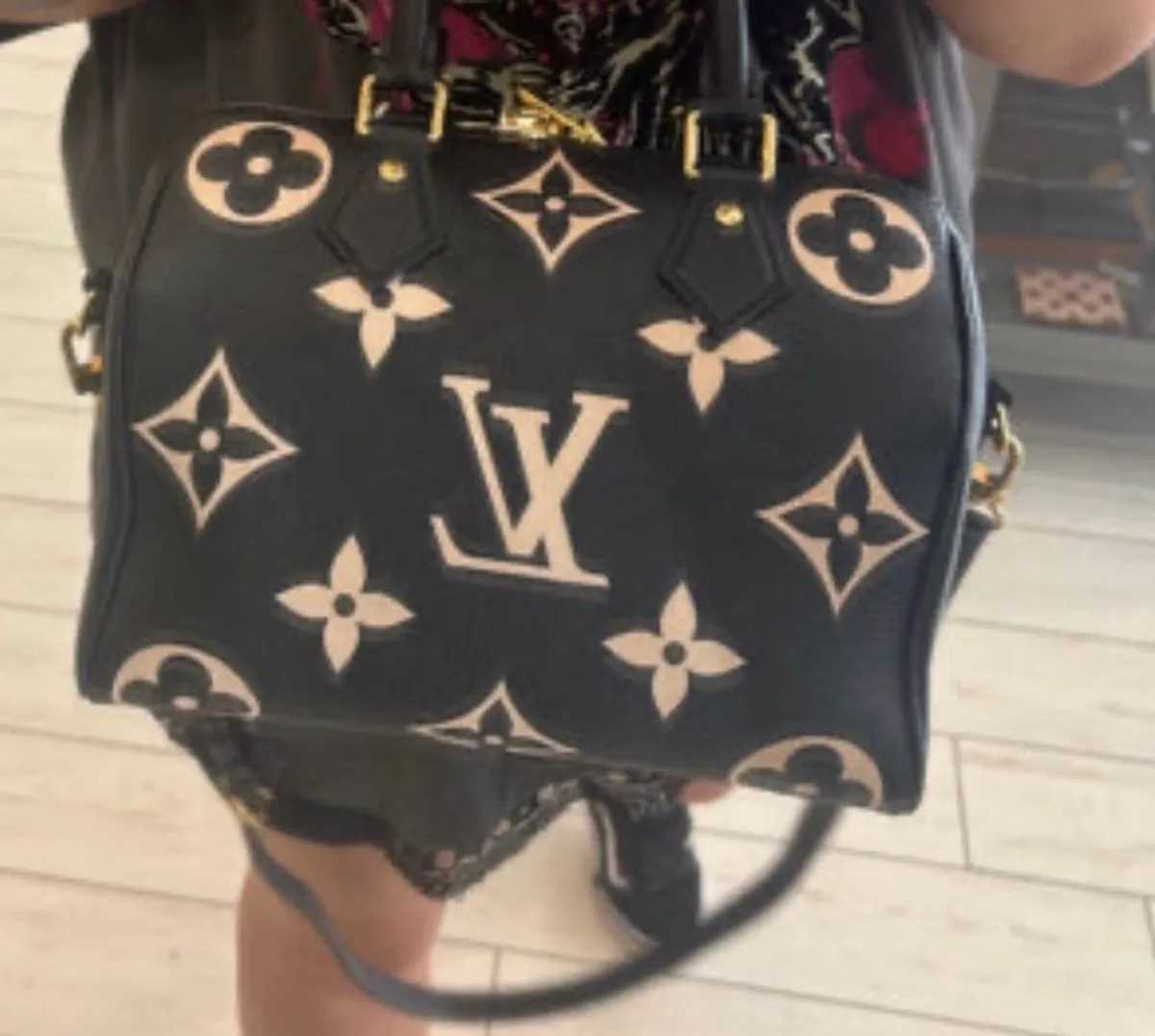 Louis Vuitton Speedy 25 Bandouliere Bicolour Monogram Empreinte (NFID) GH - Image 2