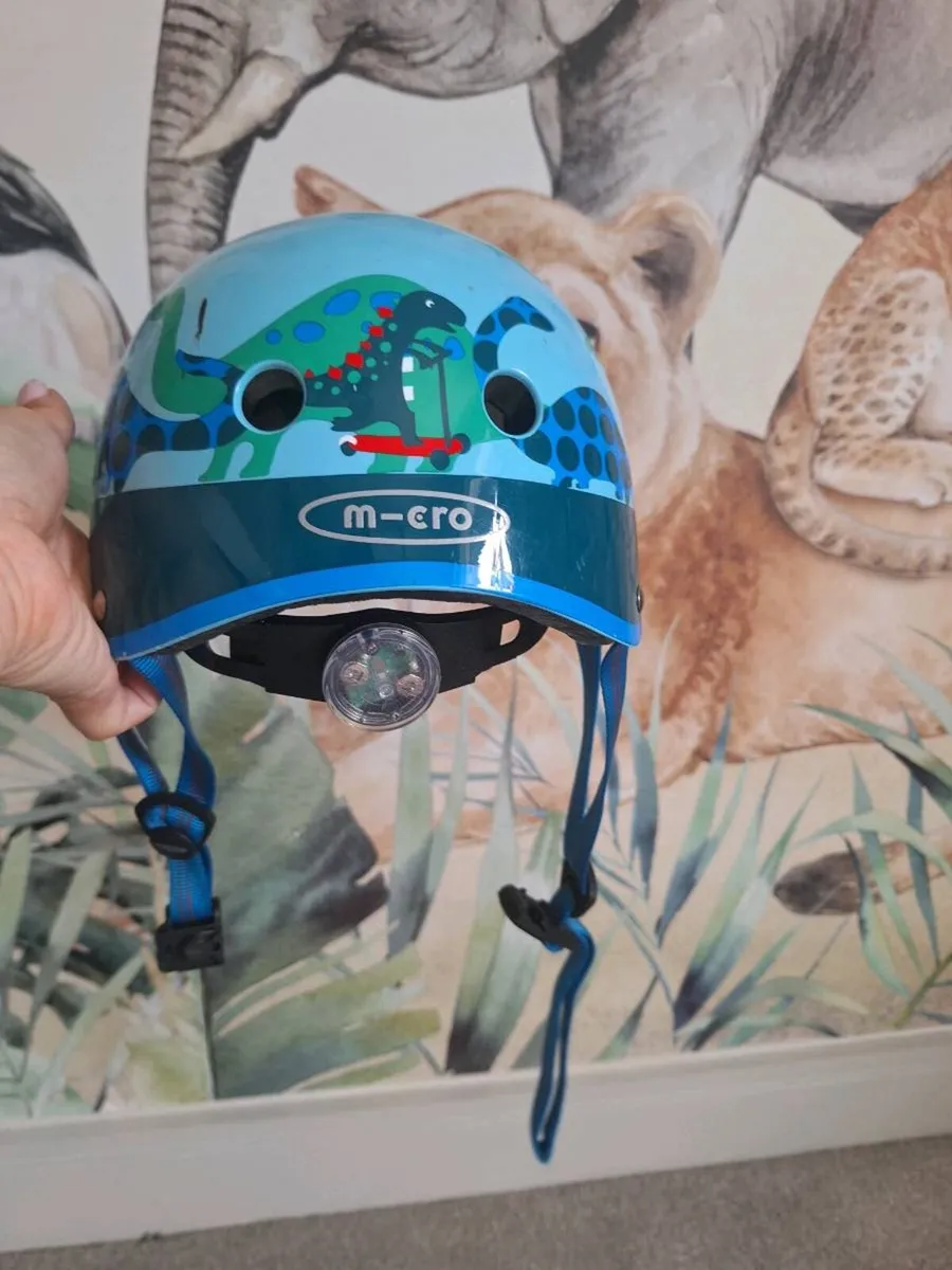 Micro Dino Printed Bike or Scooter Helmet - Image 3