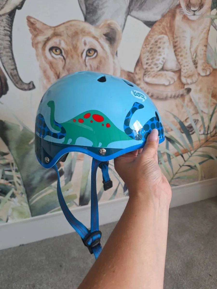 Micro Dino Printed Bike or Scooter Helmet - Image 1
