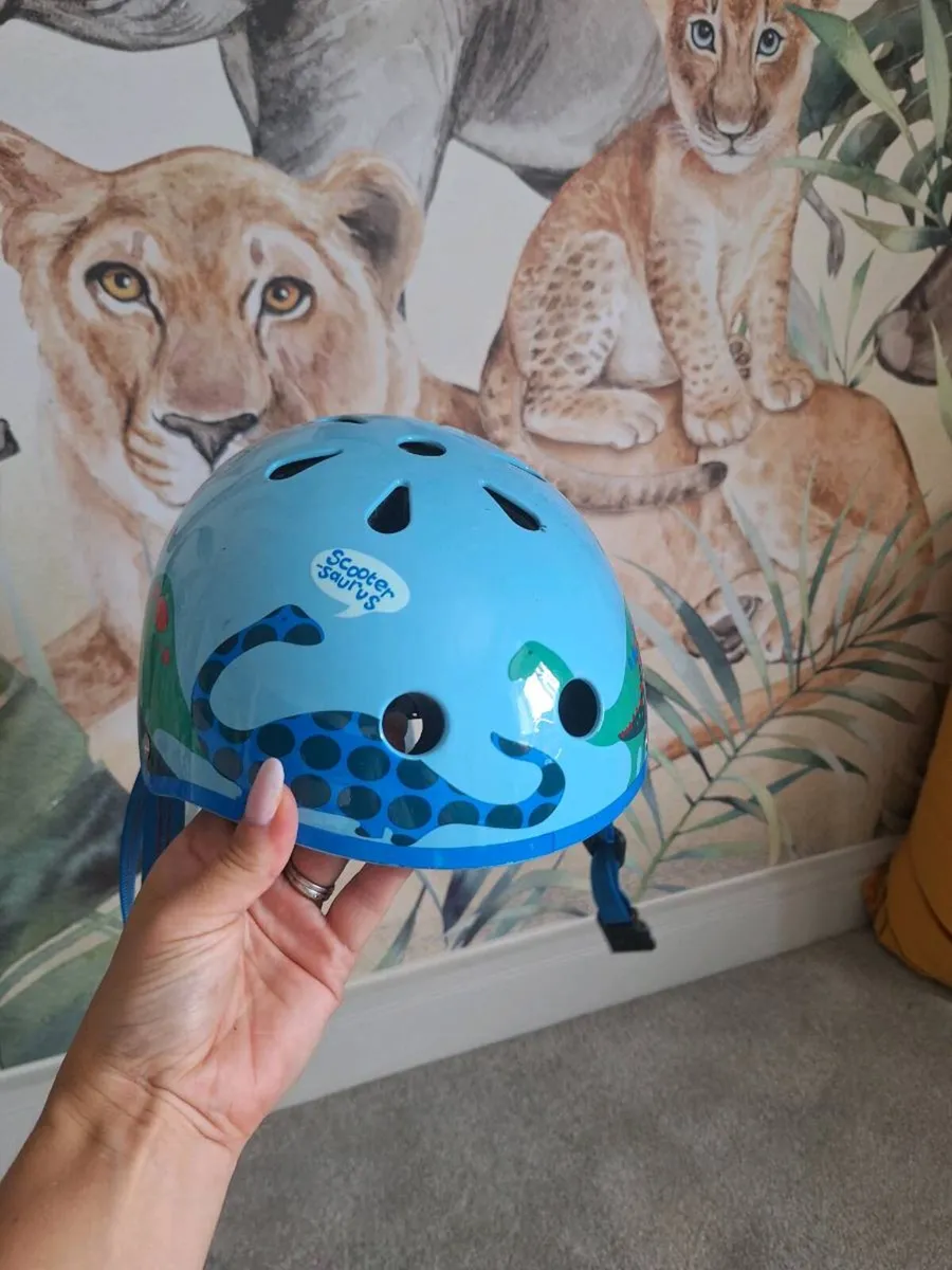 Micro Dino Printed Bike or Scooter Helmet - Image 2