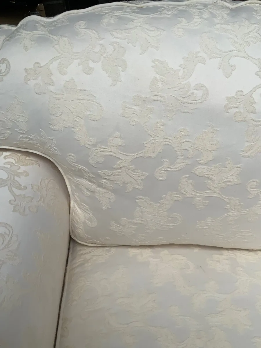 Large cream armchair x 2 - Image 2