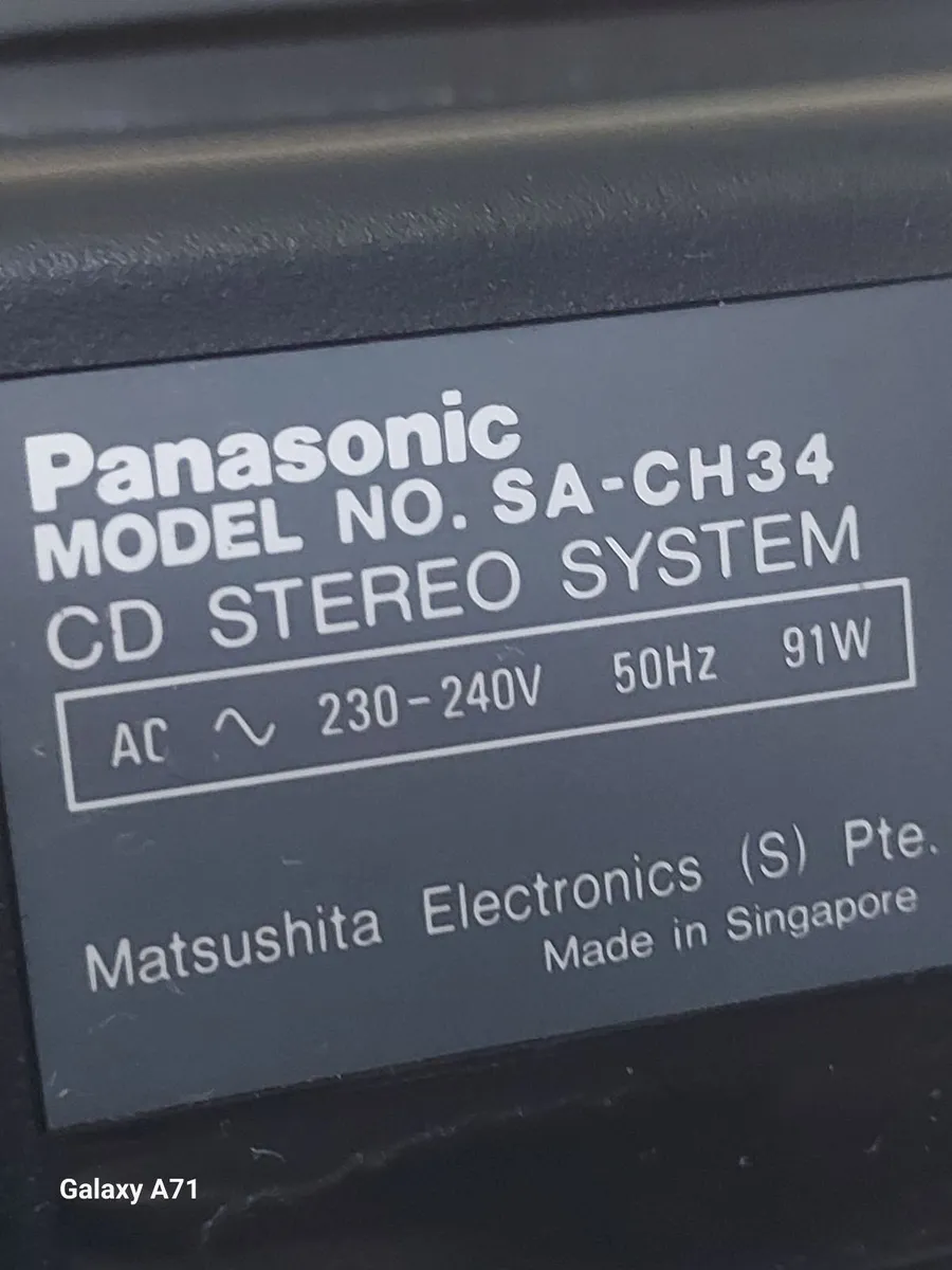 Panasonic SA-CH34 MASH CD STEREO HIFI SYSTEM - Image 3