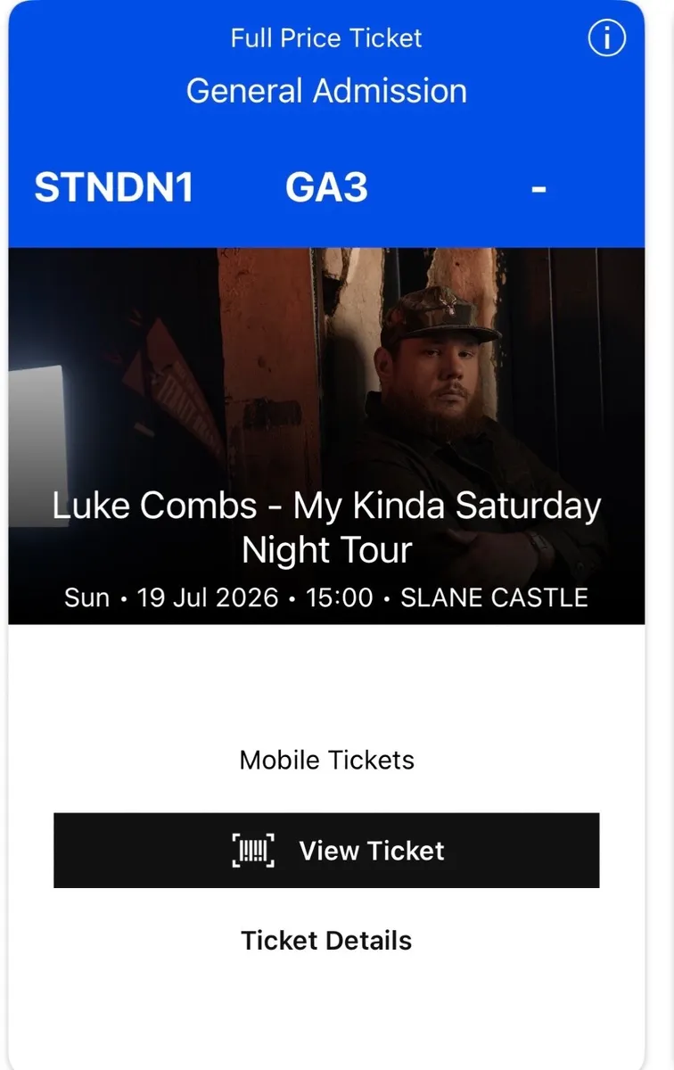 Luke Combs Tickets x 2 - Image 2