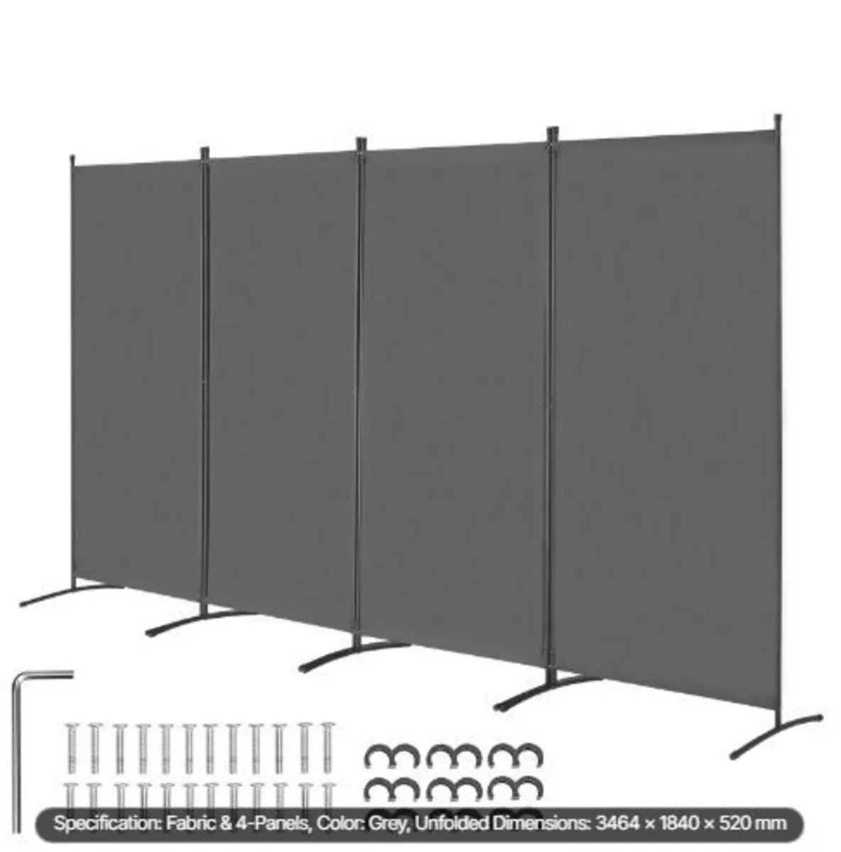 Room Divider, 4 Panels Room Divider - Image 3