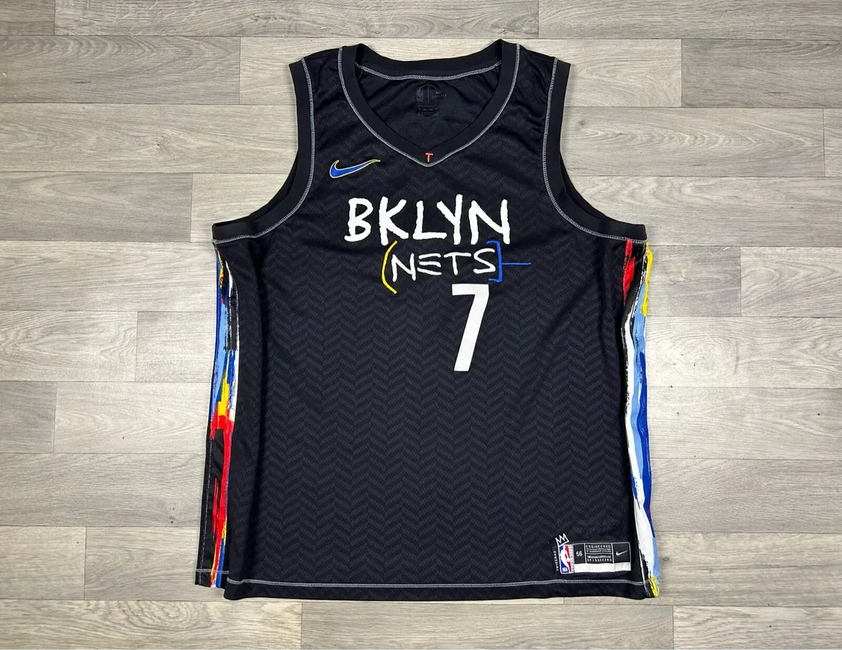 Brooklyn Nets Kevin Durant Basquiat NBA Jersey XXL - Image 1