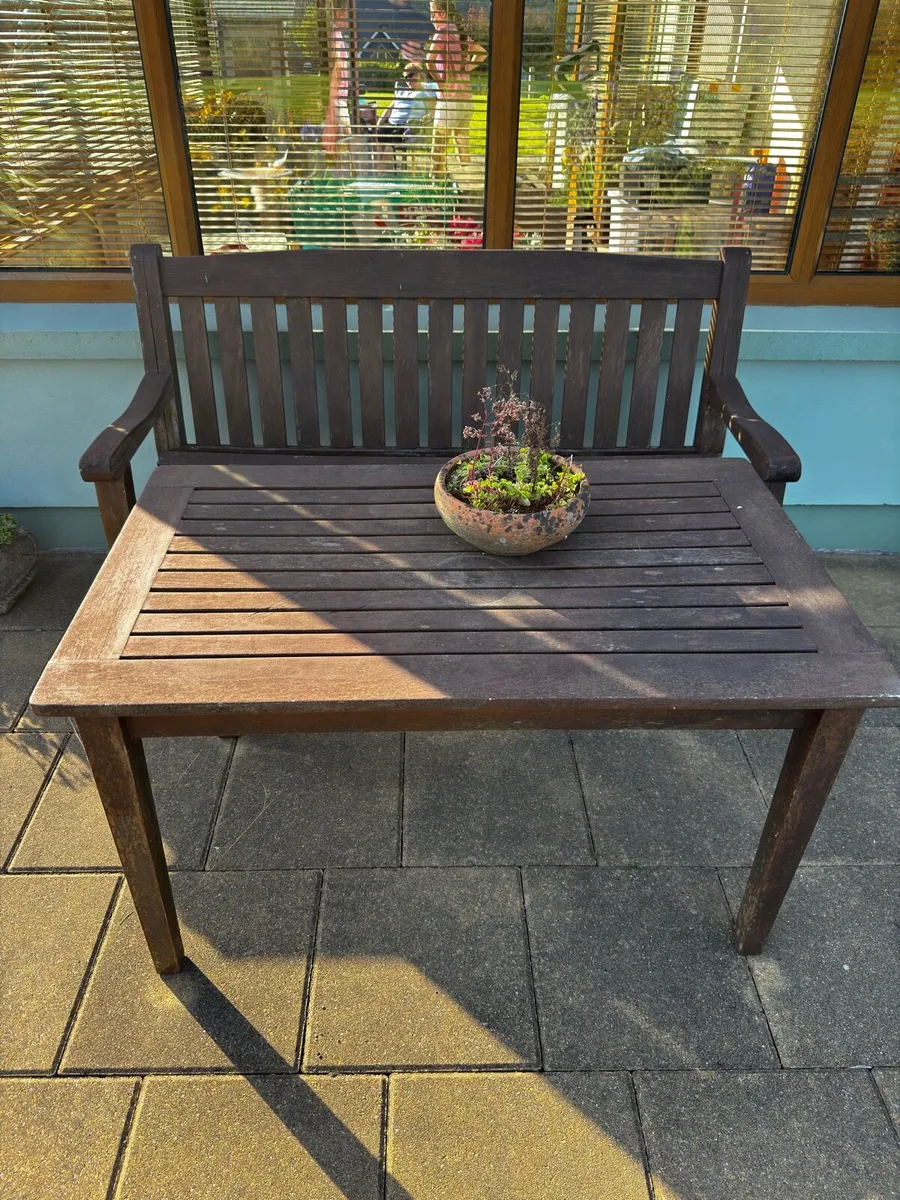 Garden Bench and Table - Image 2