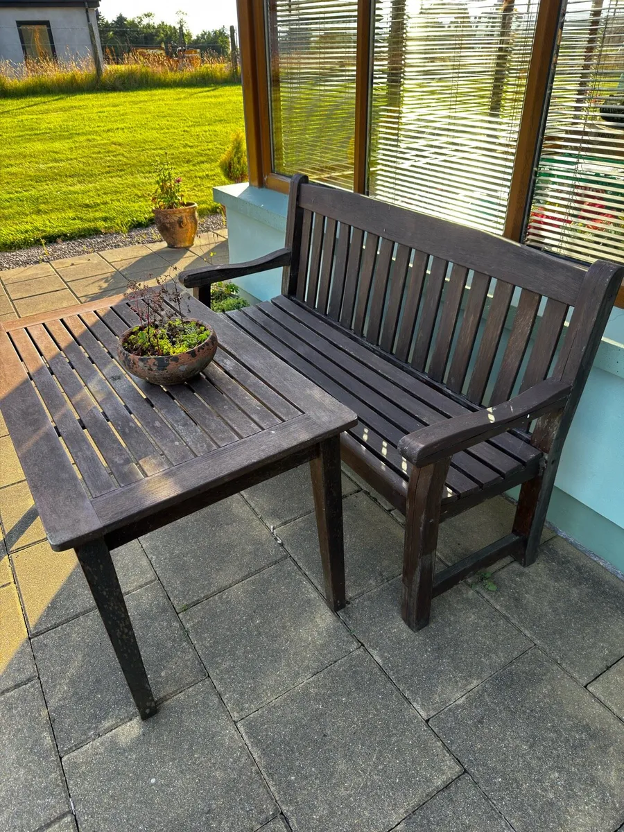 Garden Bench and Table - Image 3