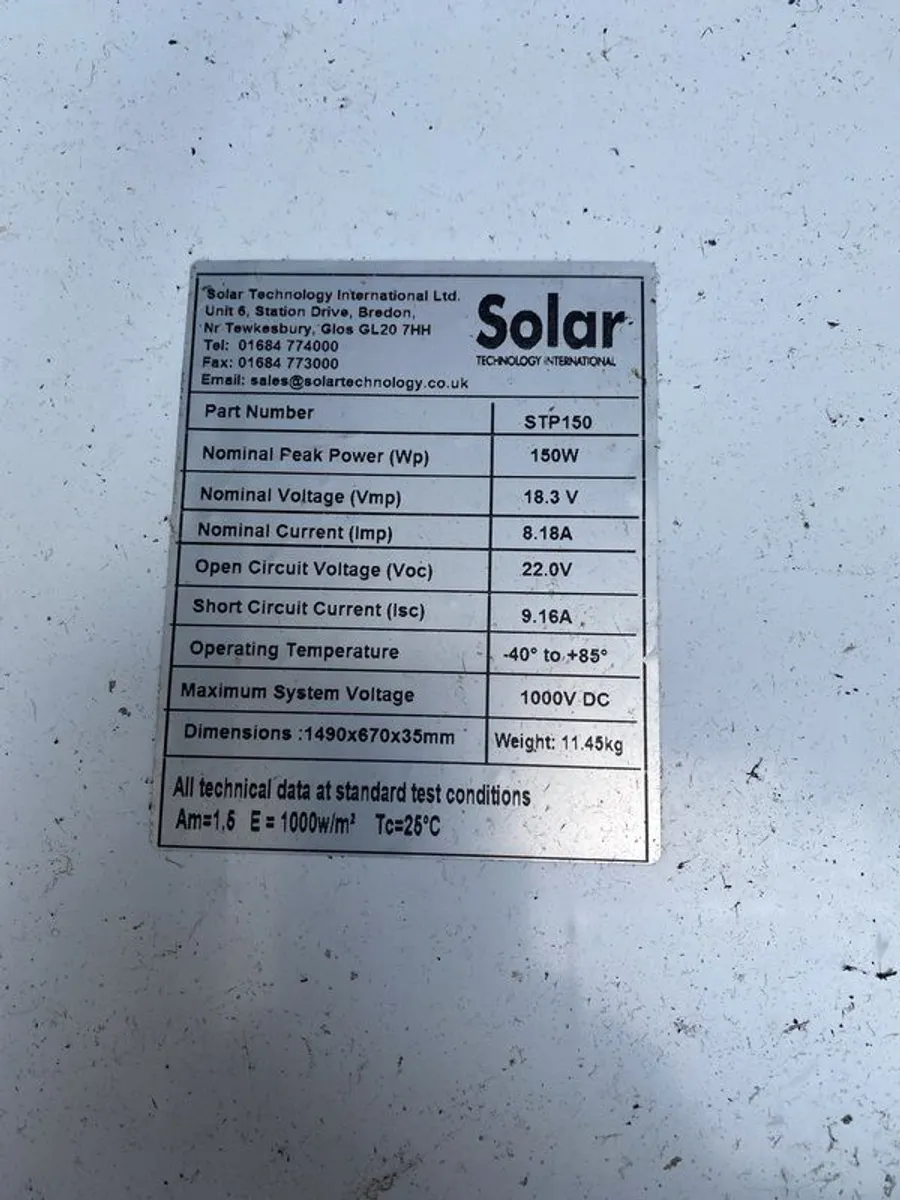 solar panel 150watts - Image 1