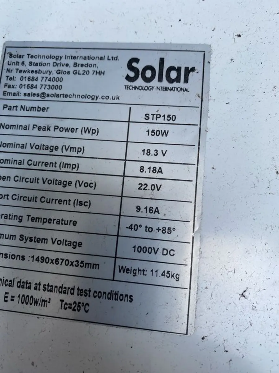solar panel 150watts - Image 2