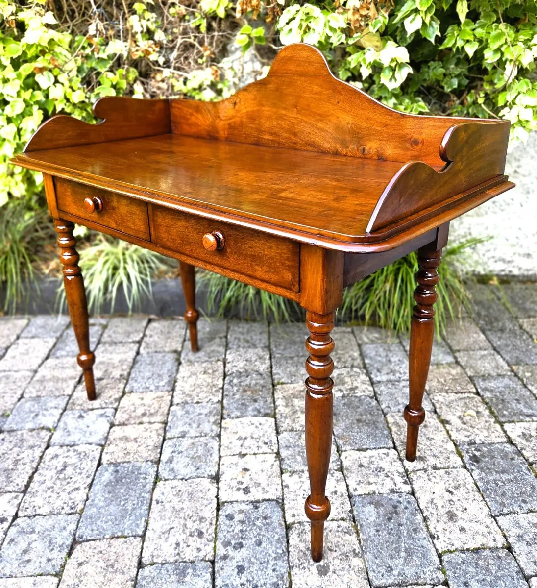 Victorian Gallery Back Side Table- Circa 1870 - Image 1