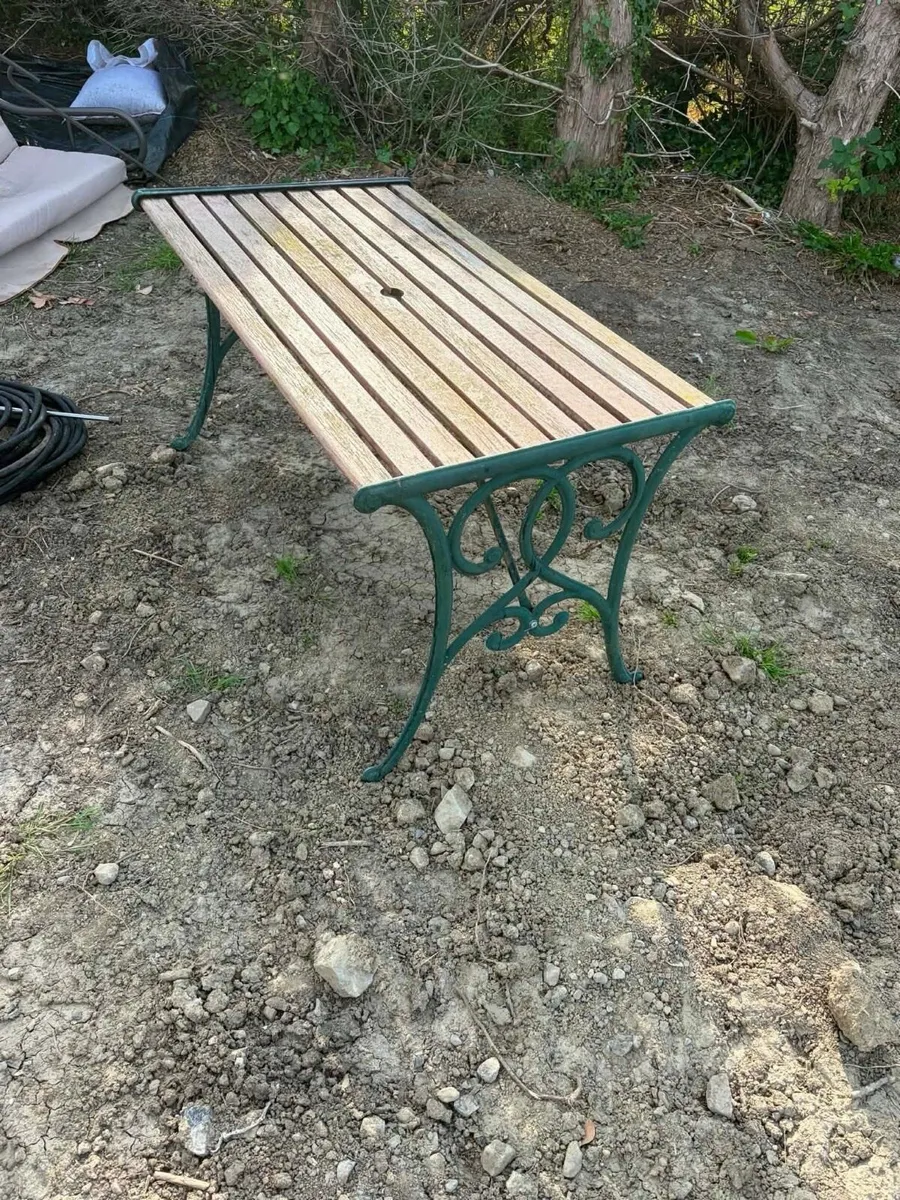 cast iron garden table - Image 1