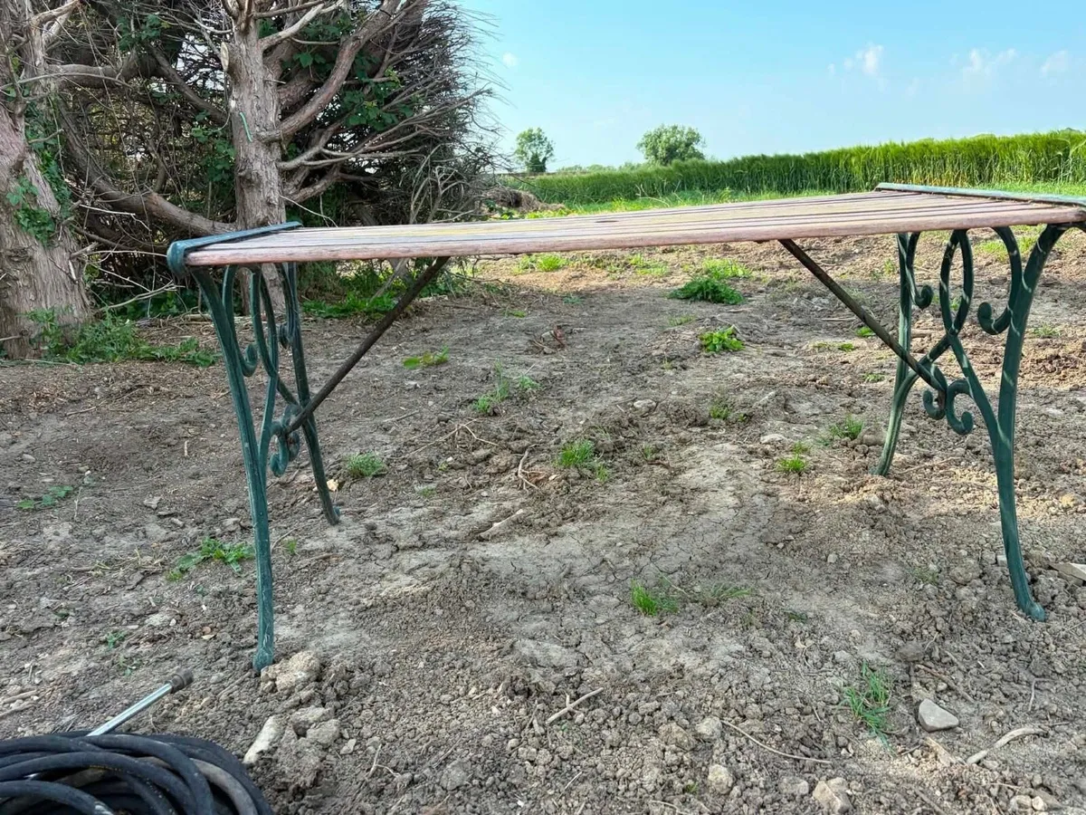 cast iron garden table - Image 3
