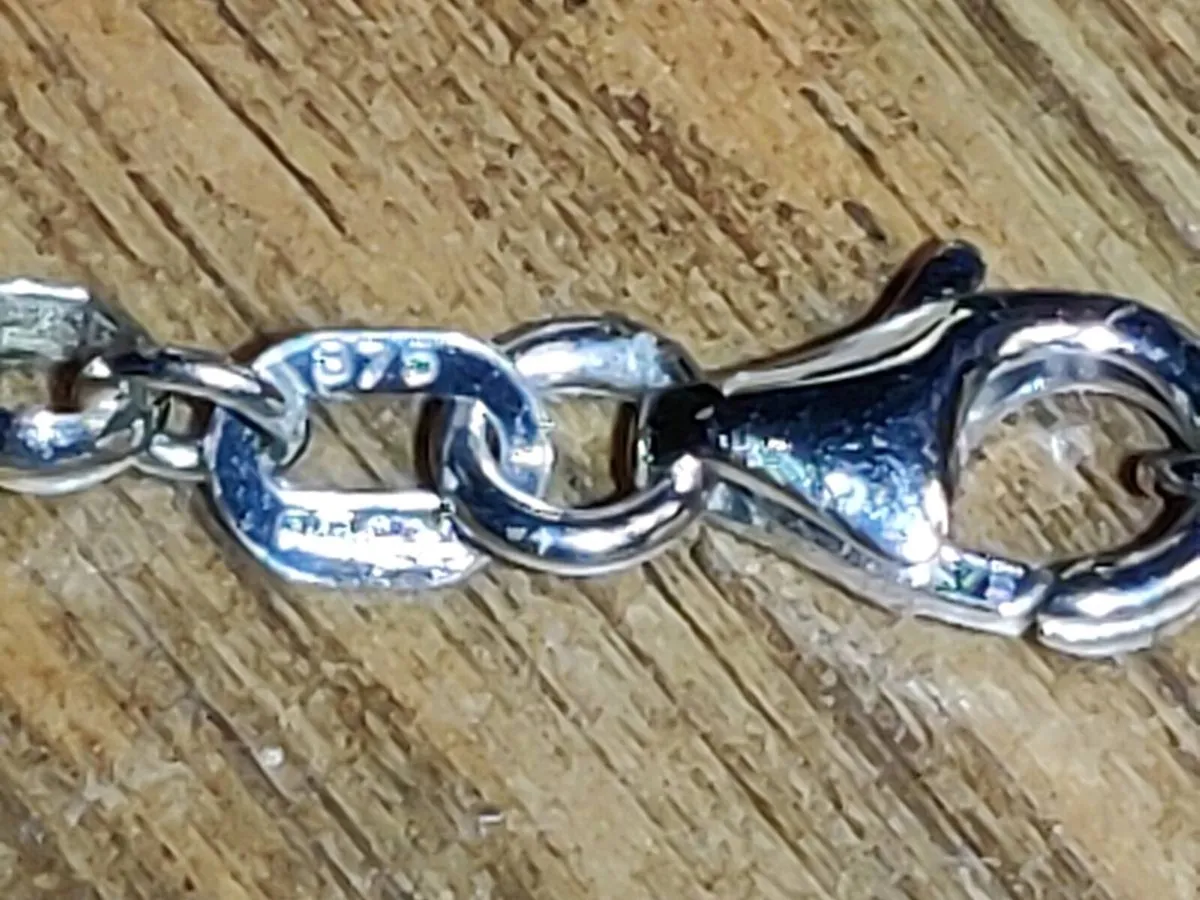BELCHER LINK, 9CT WHITE Gold 8.90g 20"Long Chain ! - Image 3