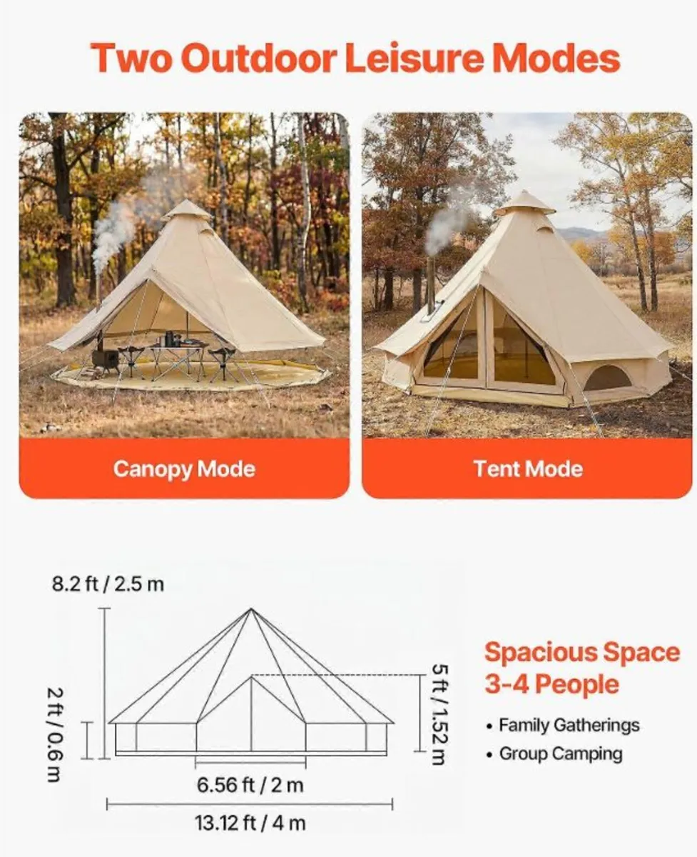 Oxford Bell Tent,4 Seasons  Yurt Tent, 4M / 13.2ft - Image 4