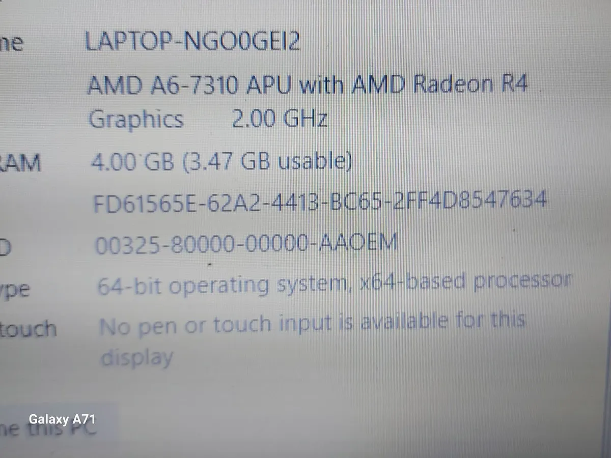 HP Pavillion laptop, 4GB Ram, 1TB, 2.0GHz Wins 10 - Image 2