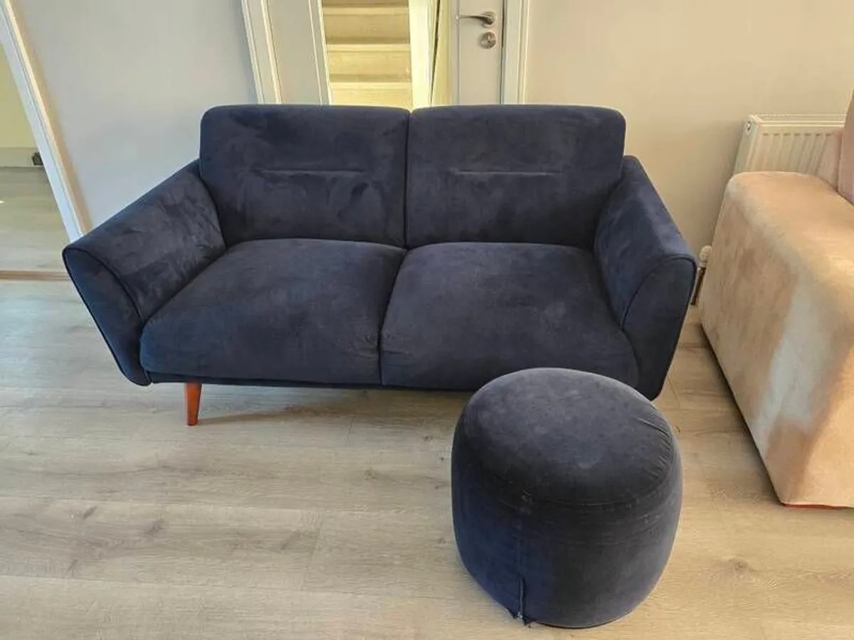 Sofa & Matching Foot Stool - Image 2