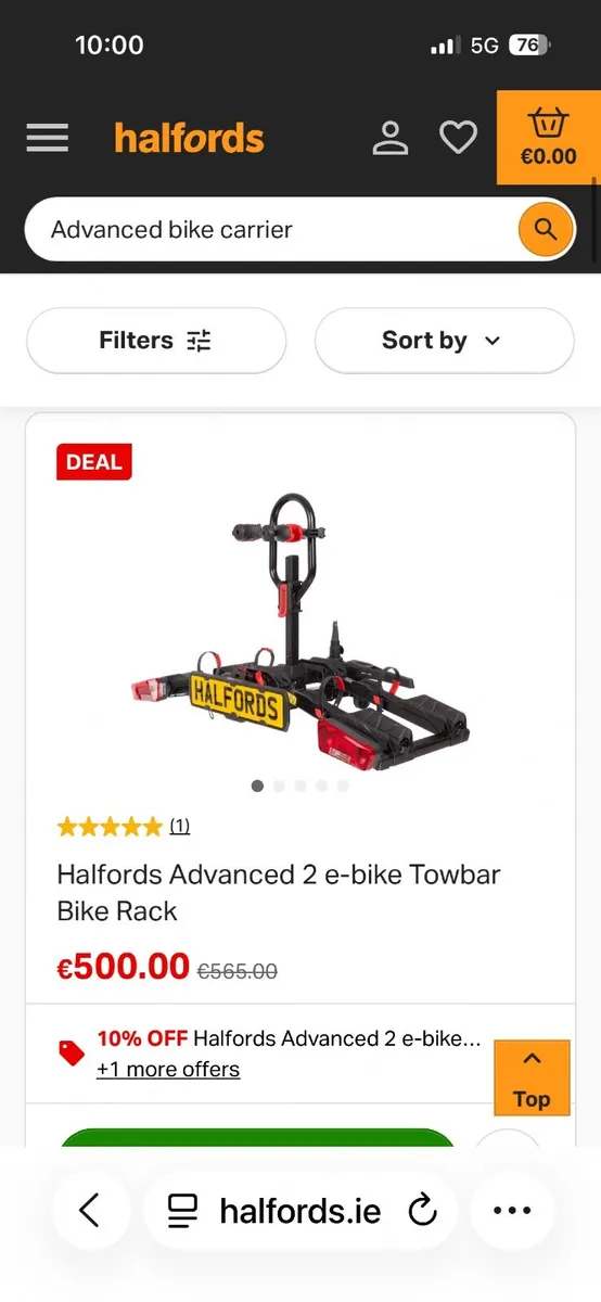 Halfords advance e bike carrier brand new sealed