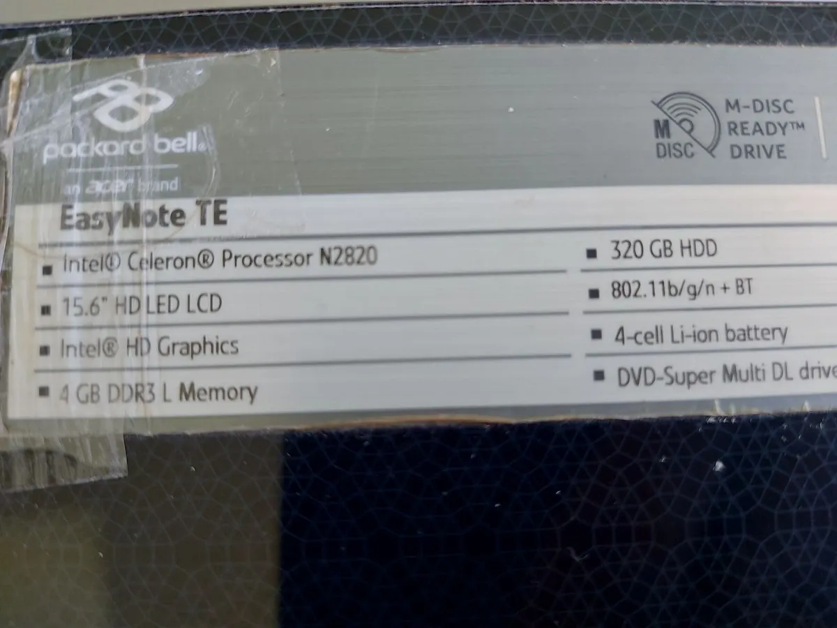 PackardBell 15.6 inch Laptop, 4GB Ram, 300GB HDD, - Image 4