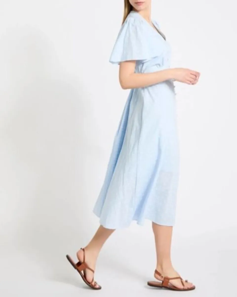 NEW Polka Dot Button-Through Cotton Tea Dress - Image 4