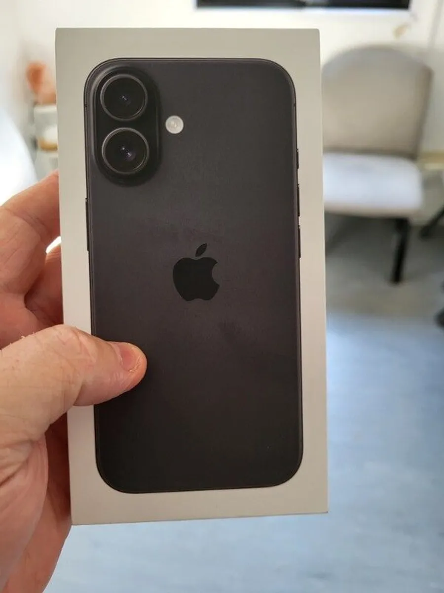 IPhone 16 Black Sim Free Brand New 1 year Apple Warranty upon Activation UK version - Image 1