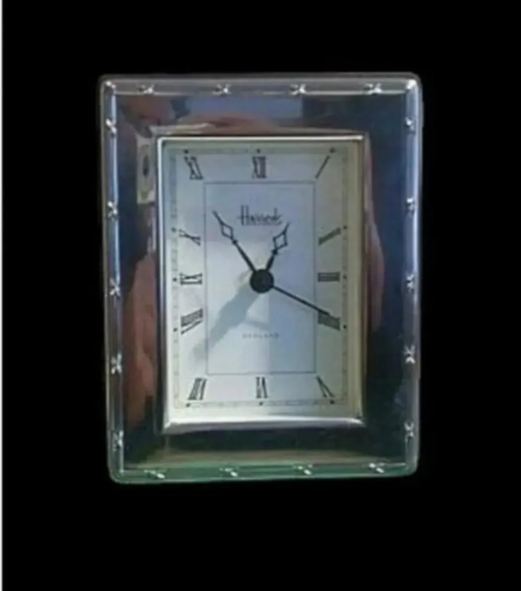Vintage Harrods Hallmarked Silver Clock - Image 3
