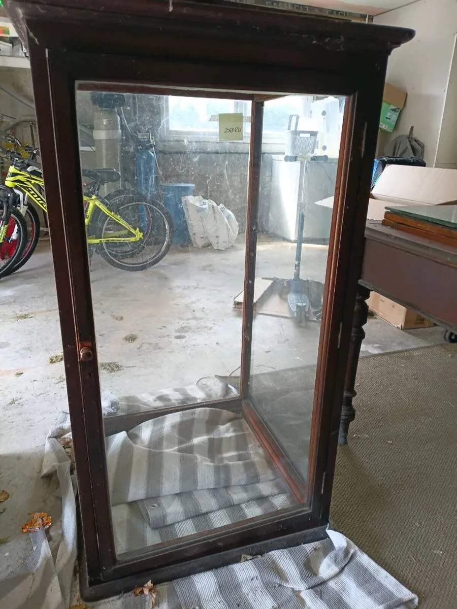 Antique Glass Mahogany Display Cabinet - Image 2