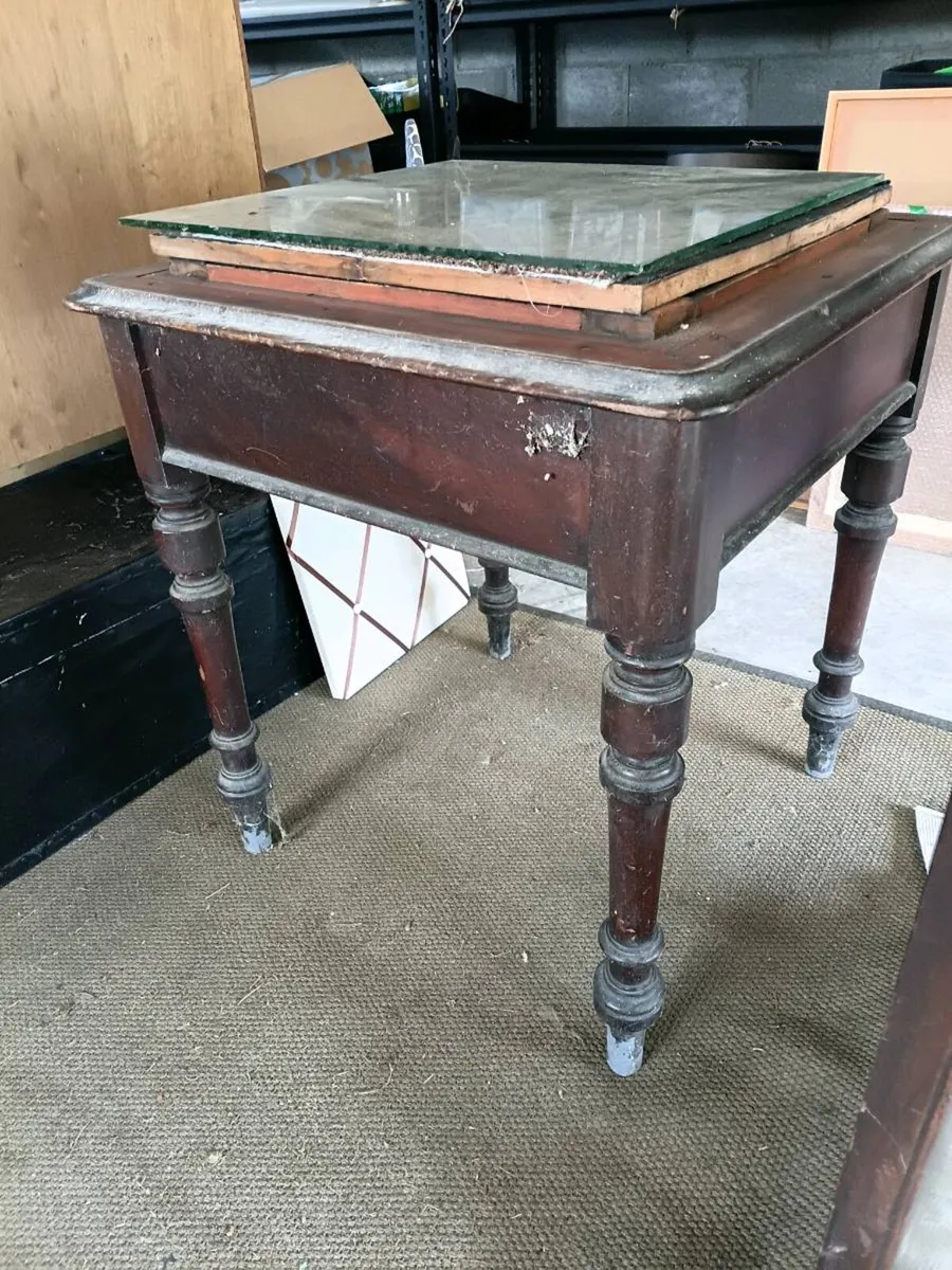 Antique glass display cabinet - Image 2