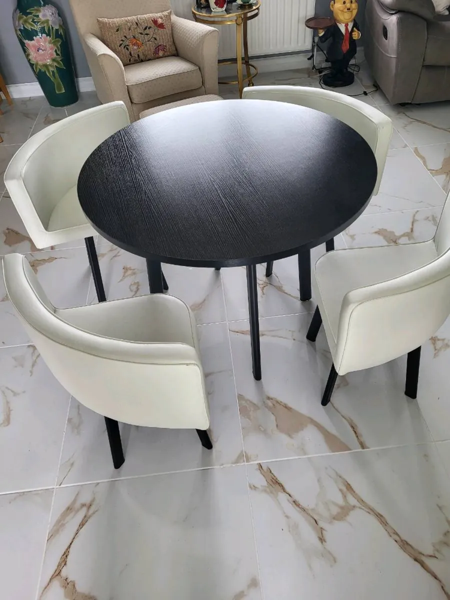 Modern Dining Table + four chairs - Image 2