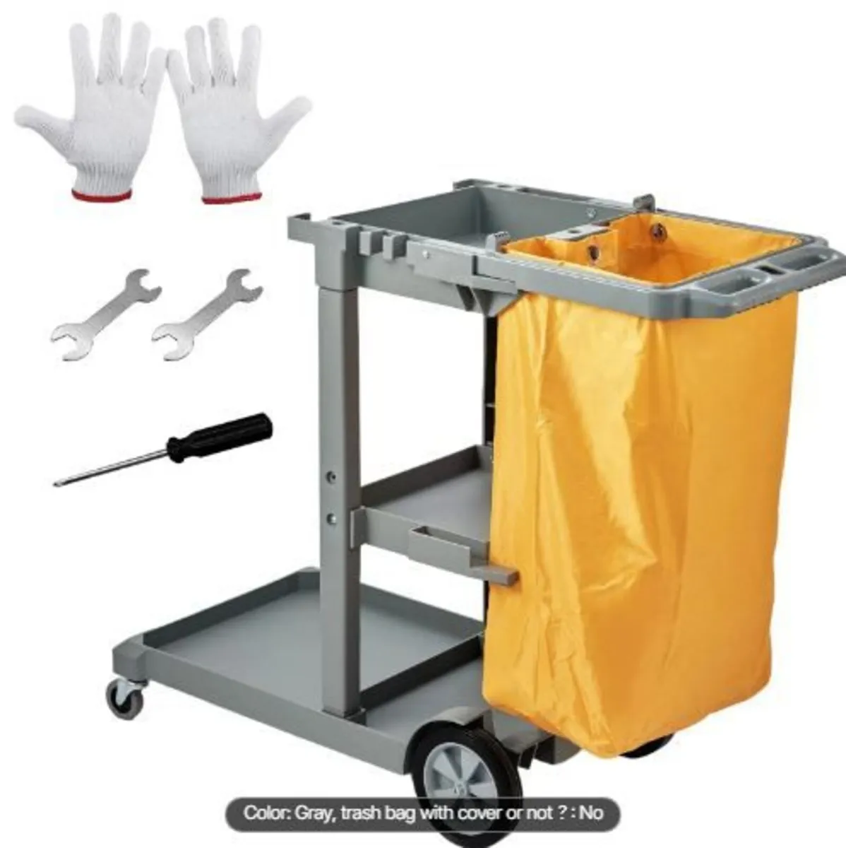 Cleaning Cart, 3-Shelf Commercial - Image 1
