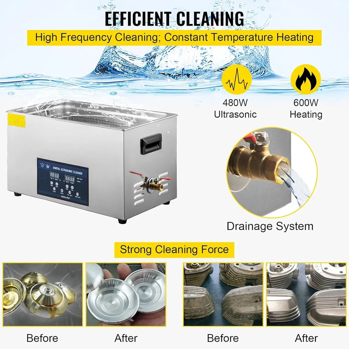 22L Ultrasonic Cleaner with Digital Heater - Image 4