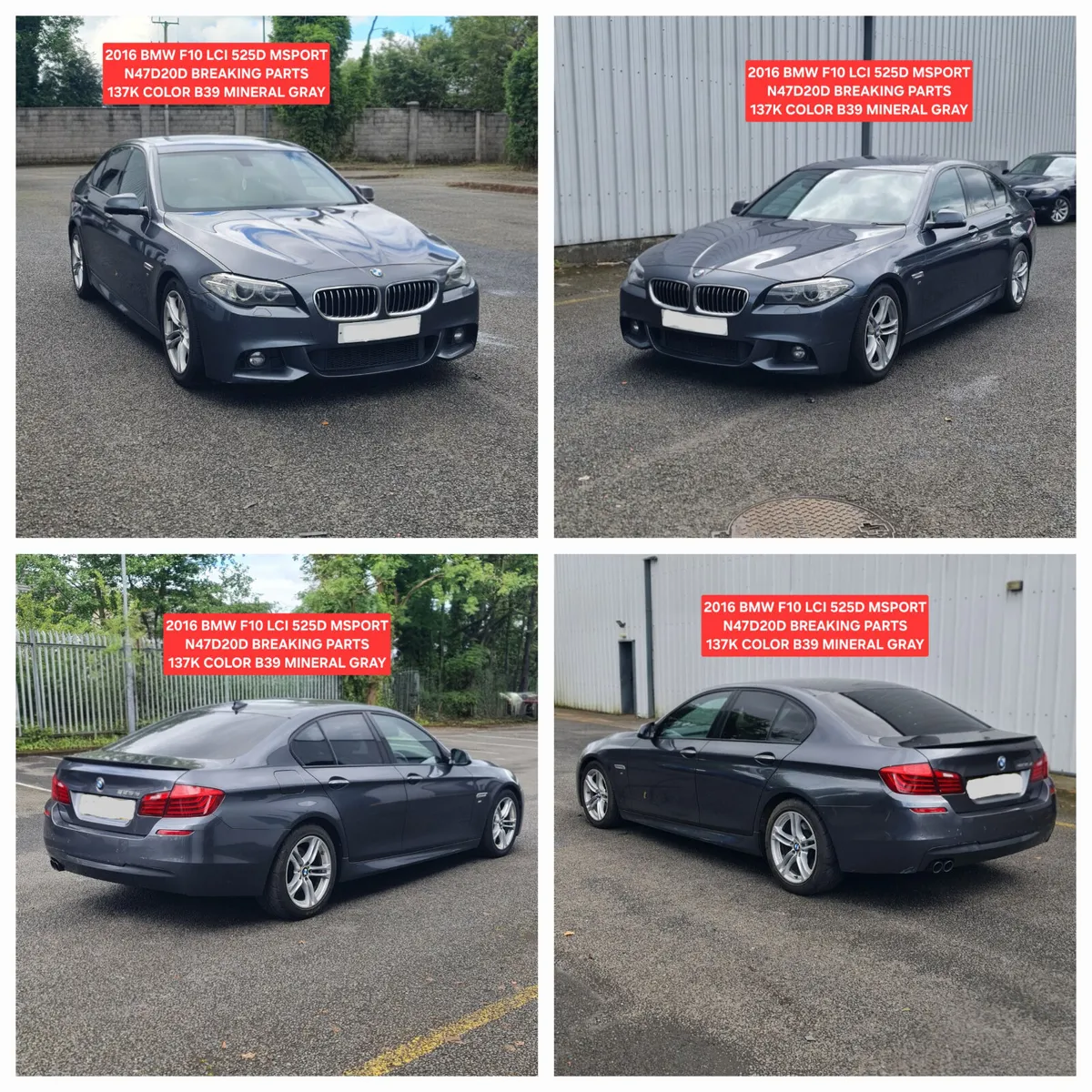 2016 BMW F10 LCI 525D MSPORT N47D20D PARTS B39 - Image 2