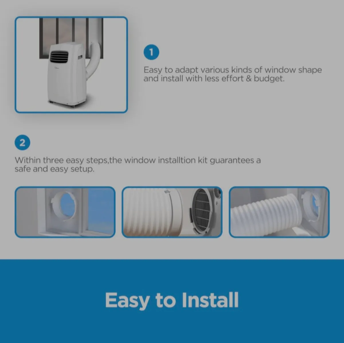 Midea 9,000 BTU Portable Air Conditioner (Wi-Fi & - Image 4