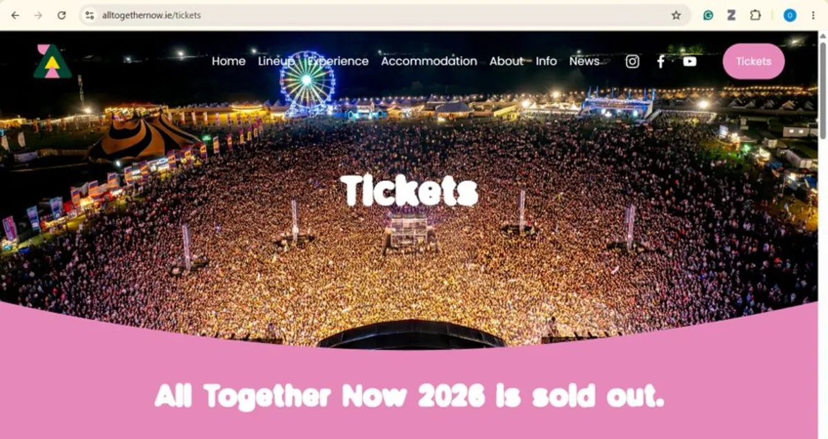 All Together Now 2026 — Boutique Tent + 2 tickets - Image 1