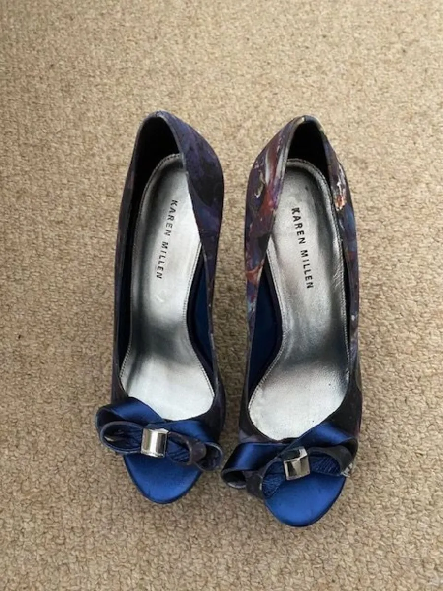 Karen Millen ladies high heel peeptoe shoes - Image 1