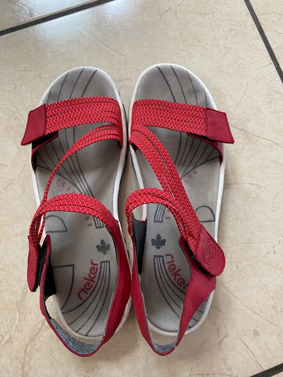 Rieker Antistress sandals, Red, Size 41 - exce - Image 4