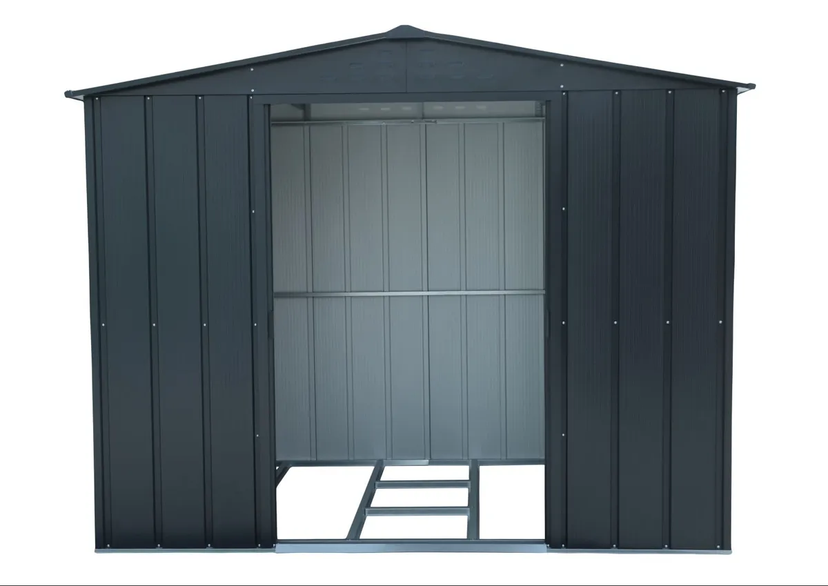 8×6 TOP Titan Steel Garden Shed – Grey - Image 3