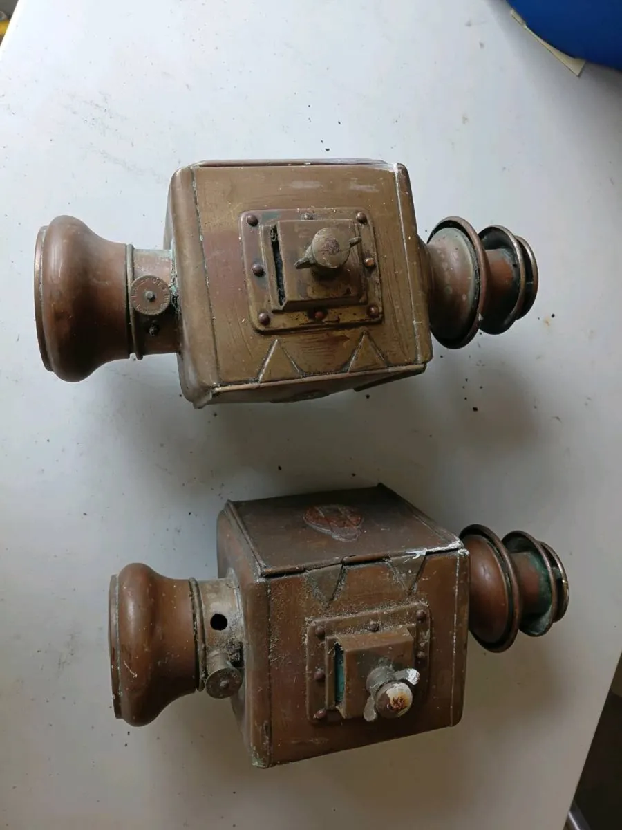 Antique Bleriot Car Lamps - Image 2