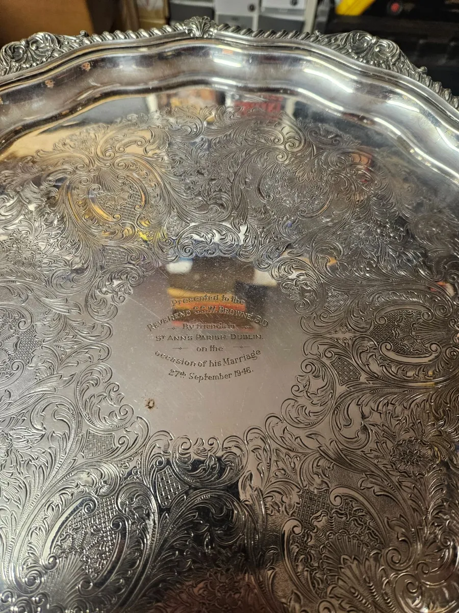 Vintage Silver EPNS Tray - Image 3