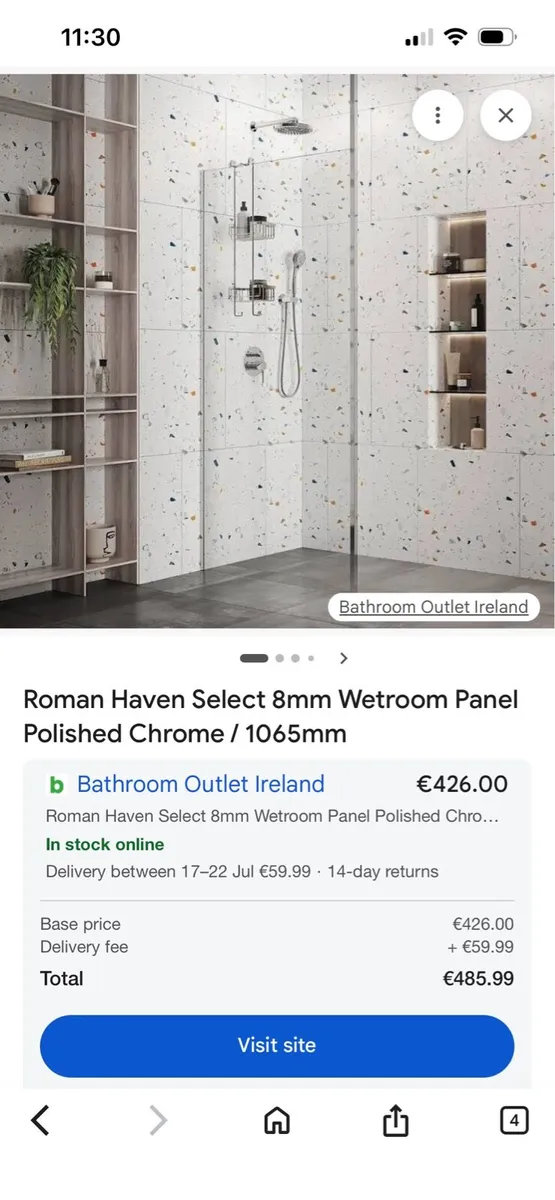 Haven6 8mm wetroom panel