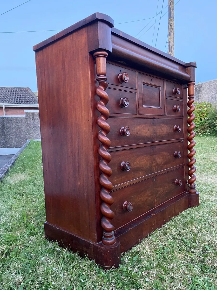 Victorian tall chest drawers - Image 1