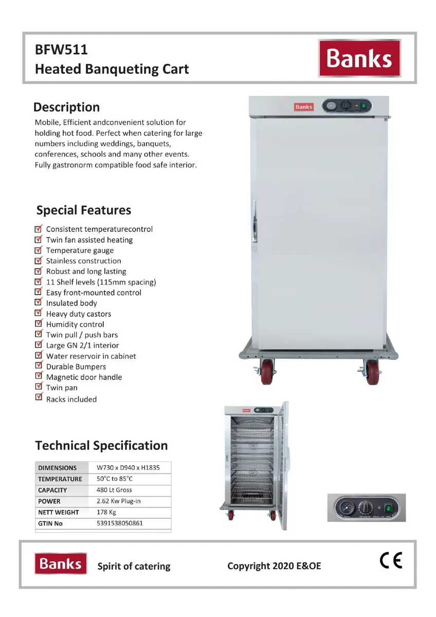 Heated Banqueting Cart
