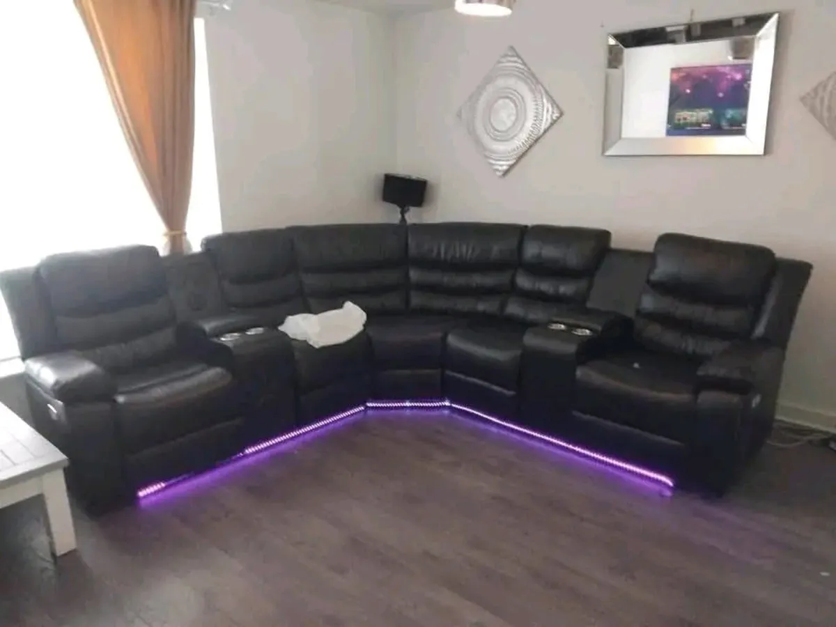 Athens Electric Reclining Corner Sofa With Speaker - Image 2
