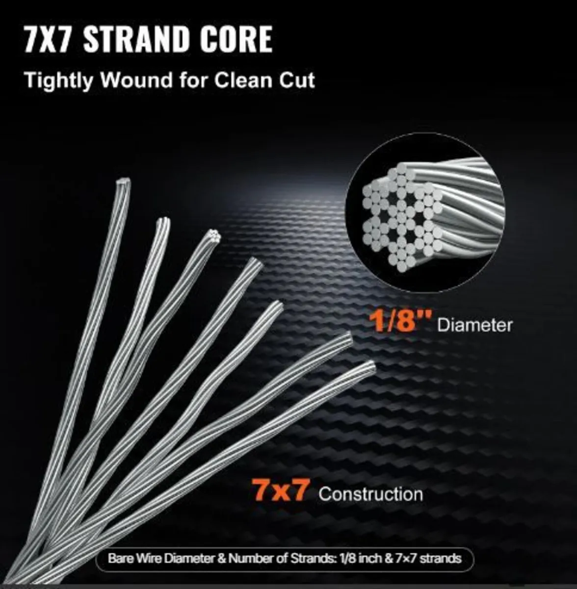 T316 Stainless Steel Cable 3.2 mm 7x7 Steel - Image 3